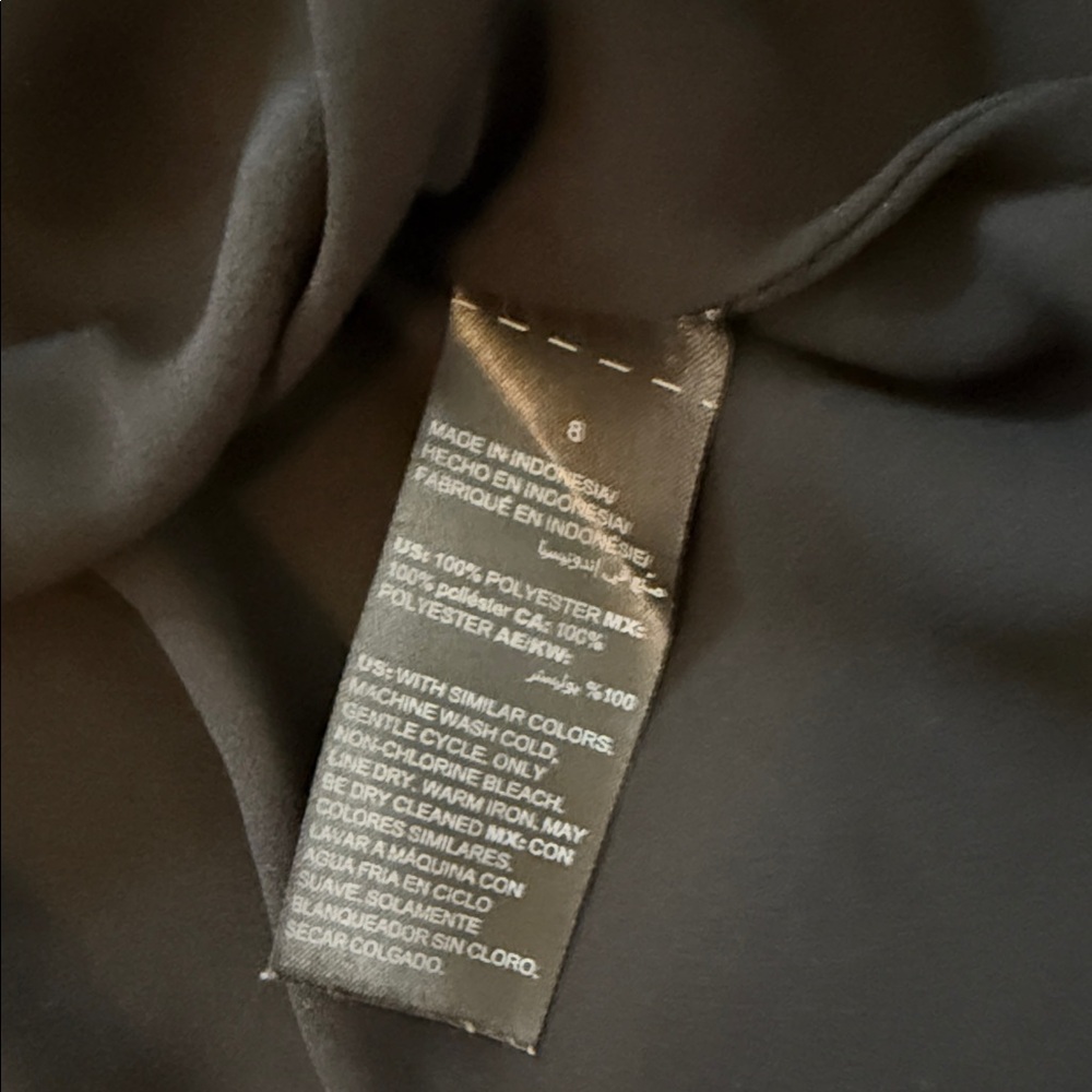 White House Black Market V-Neck Black Blouse - Picture 2 of 2